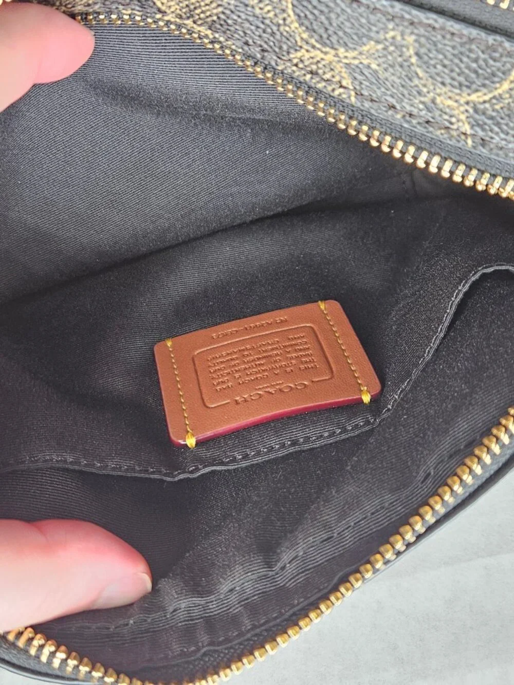 Coach Mini Carey Monogram Signature Crossbody Handbag Purse